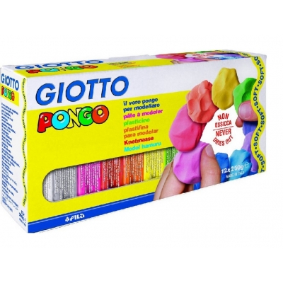 Plastelin Giotto Pongo soft, pak. 12x250g