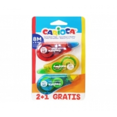 Korektor roler Carioca 8mx5mm,  2+1 gratis
