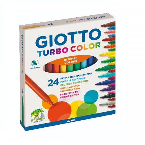 Flomasteri tanki Giotto Turbo Color, 24 kom.